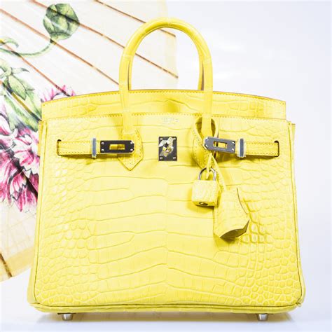 hermes birkin 25 yellow|Hermes Birkin 25 crocodile.